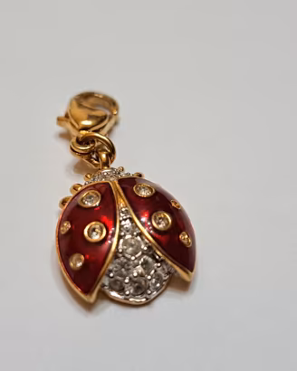 01_Swarovski charm (ciondolo) coccinella 