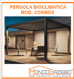Pergola bioclimatica Cosmos gazebo lamelle 3x3,60