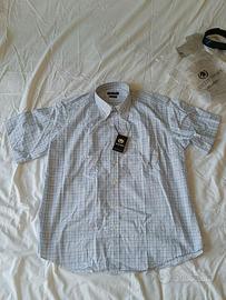Camicia Ascot Sport XL Nuova Quadri Azzurri cotone