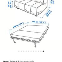 Divano letto due posti