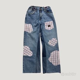 Cloudy Custom Patchwork Baggy Wide Leg One Size