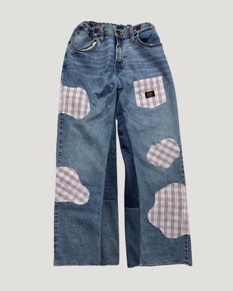 Cloudy Custom Patchwork Baggy Wide Leg One Size