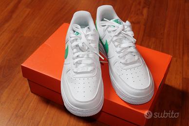 Nike Air Force 1 bianche/verde n.38 nuove
