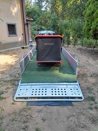 trattorino tosa erba più carrello cresci pt7cl 
