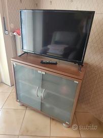 mobiletto portatv e mobile arte povera