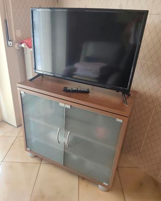 mobiletto portatv e mobile arte povera