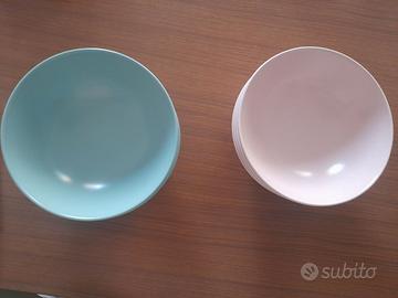 Ciotole rosa e verde acqua Ikea