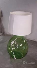 Lampada con damigiana di vetro