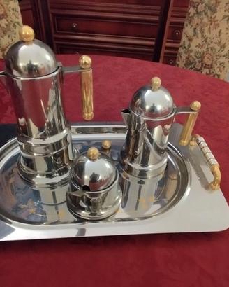 Set caffettiera vintage inox 18/10