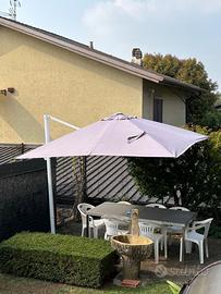 Ombrellone da giardino 3x3 m con palo laterale