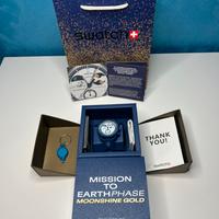 OmegaxSwatch Mission to Earthphase Moonshine Gold