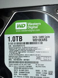 Hard Disk Sata 1.0TB 3,5” Western Digital