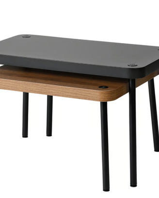 Set 2 tavolini IKEA SONHULT grigio/effetto noce