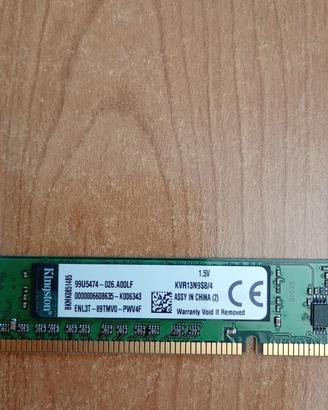 RAM Kingston KVR16N11S8/4-4GB DDR3 1600MHz CL11-2