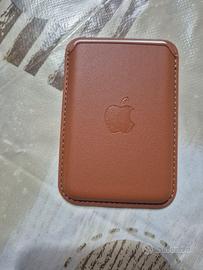 Portafoglio Apple in pelle marrone