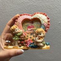 Cornice Portafoto a Cuore con Bambini e Orsetto