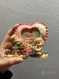 Cornice Portafoto a Cuore con Bambini e Orsetto