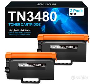 Toner TN3480 compatibile per stampanti, 2pcs, NERO