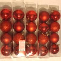 20 palline rosse di Natale