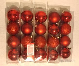 20 palline rosse di Natale