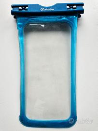 Custodia impermeabile azzurra per cellulari