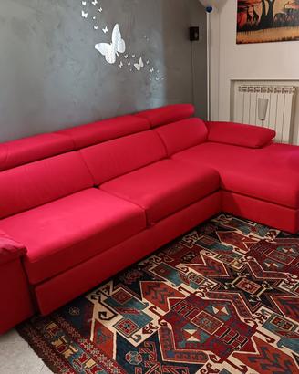 Divano letto angolare con contenitore