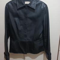 Giacca in vera pelle Caractère nera