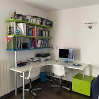 Zona Studio: Libreria Bifacciale + Scrivania Angol