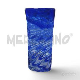 VASO RETTANGOLARE VETRO MURANO BLU