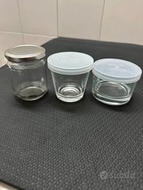 Stock vasetti € 1.50 vetro e terracotta smaltata