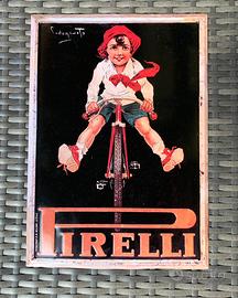 Insegna in lamiera riproduzione pirelli