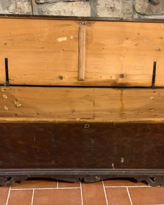 Vecchia Cassapanca in Legno cm 153 x 47 h 54