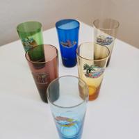 Bicchieri colorati anni '50