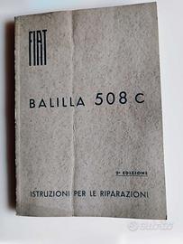 auto d'epoca - libretto manutenzione fiat 508