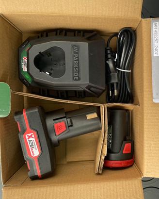 Batteria 4ah e 2ah + Caricabatt 12v Parkside NUOVI