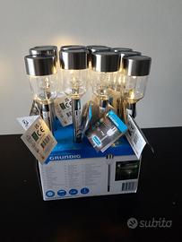 12 faretti solari da giardino terrazzo GRUNDIG 