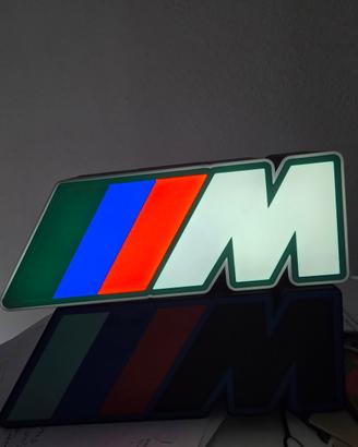 LAMPADA LED BMW M LIGHTBOX STAMPATA IN 3D