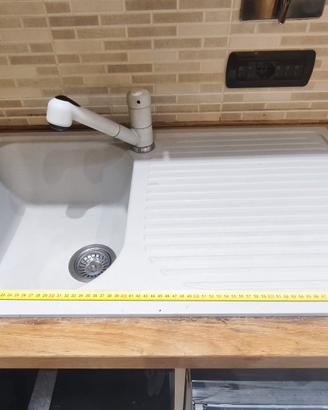 lavello cucina fragranite schock grigio aluminia 