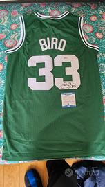 Maglia Larry Bird autografata con COA Beckett 
