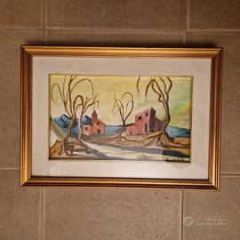 Dipinto paesaggio olio su tela