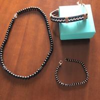 Collana girocollo 50 cm +2 bracciali uomo 20 cm