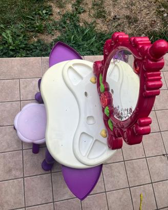 Toilette bambina principessa con sgabello