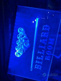 Insegna LED Biliardo - Arredo Bar / Man Cave - Luc