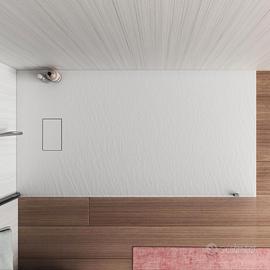 Piatto doccia 140x80 cm ultraslim bianco pietra
