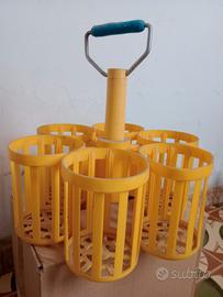 Portabottiglie Giallo degli anni 60 da Collezione 
