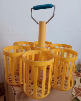 Portabottiglie Giallo degli anni 60 da Collezione 