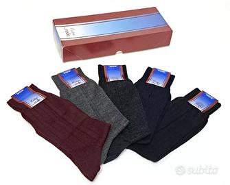 5 PAIA CALZE CORTE UOMO *REDE EXTRA_LANA VERGINE