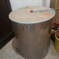 BIDONE ACCIAIO INOX 200 litri