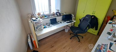 letto trasformabile in scrivania Clei bianco.