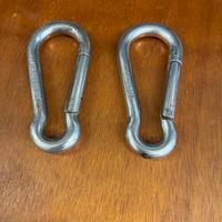 Coppia di Moschettoni inox 316 d10x100